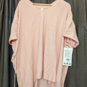 Lululemon Pink side tie shirt
